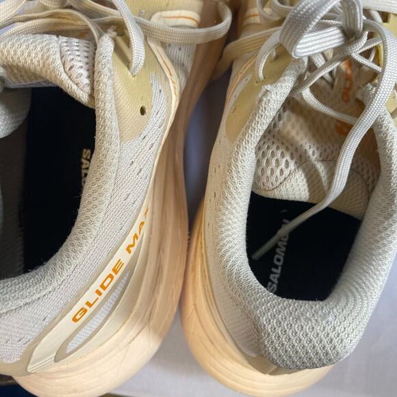 Salomon Glide Max TR Trail Running Shoes w10 Beige Orange - Picture 7 of 7